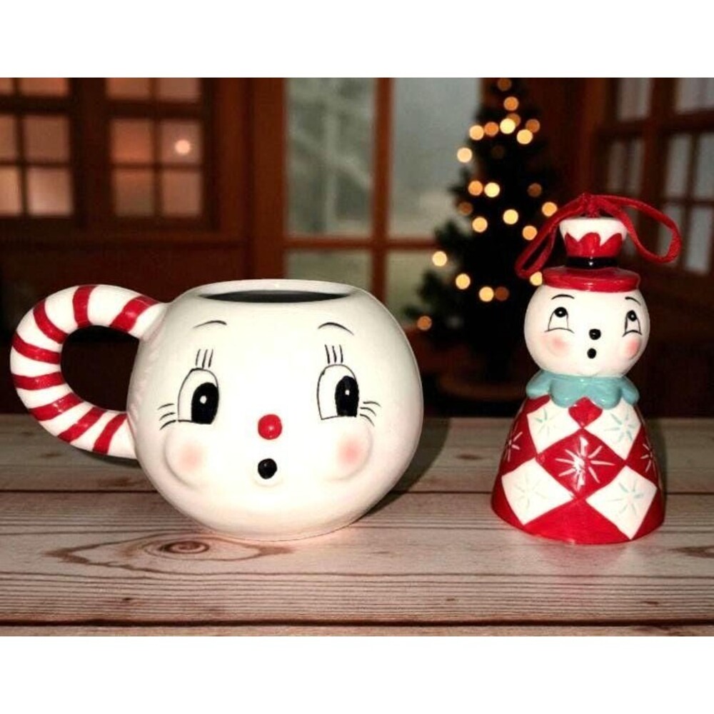 New Johanna Parker Christmas 2022 SNOWMAN MUG & BELL